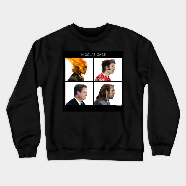 Nicolas in the Movies Crewneck Sweatshirt by spacelord